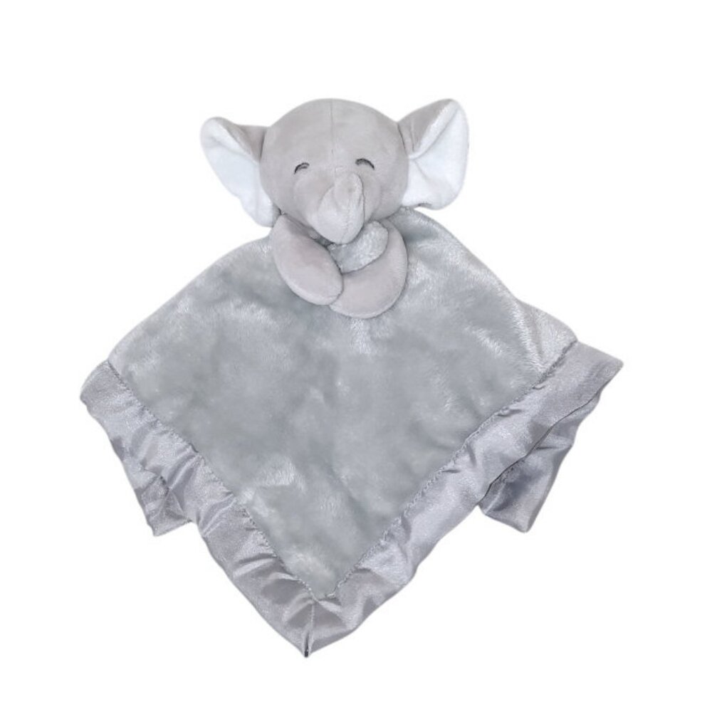 2020 Carter's Plush Elephant Closed Eyes Gray Lovey Security Blanket 14"
